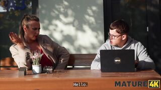 MATURE4K. That guy was a Virgin, but this mother I'd like to fuck turned him on just now