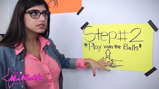 MIA KHALIFA - Shlong-Sucking Queen Mia Khalifa Leads Valentina Vega Throughout A Hands On Oral Tutorial