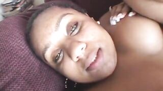 Large booty ebony whore comes to feel weenie in cunt