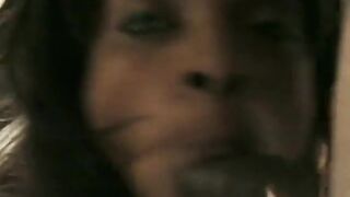 Ebony breasty floozy rides chap like a pro until this babe gets facial cumload