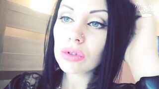 Neon pink lipstick