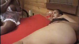 2 big ladies share a sex tool