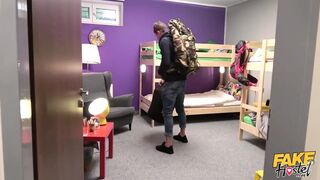 Fake Hostel - Fake Hostel Guest Catches an Oriental Girl Washing Laundry and Delivers a Hard Pounding