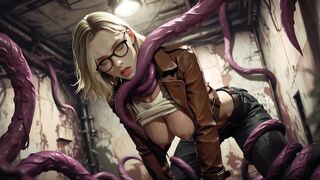 Cosplay: Grace Ashcroft Destroyed by Biggest Fleshy 