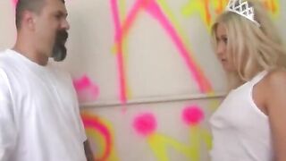 Golden-haired Princess Sucks Jock and Gets Fingered to Climax