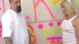 Golden-haired Princess Sucks Jock and Gets Fingered to Climax