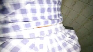 Lewd stepsister enters the bath to tease stepbrother with loud groans in hawt POV