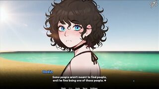 My Femboy Roomate [ HOMO Manga Game ] Ep.5 Sunscreen BUTT MASSAGE my ROOMIE in BEACH BIKINI caused an accidental BONER !