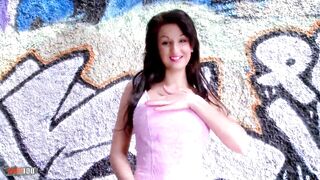 Susy Gala: Great Teen with Large Boobs Susi Gala Dancing and Stripping in an Abandoned Abode
