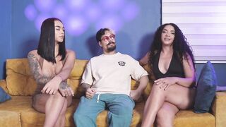 Sex with the Breasty Trans and the Large Booty Brunette hair - Interview with Andromeda Sexy and Tina Queen