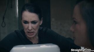 Come here my 1st wife and suck my rod with my second wife Large bazookas aged brunette hair Reagan Foxx didn't wait her spouse wanted her to join him and his second wife.The breasty chicks suck dong and get drilled