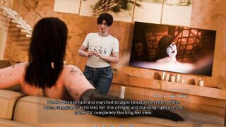 Leo Sucking His Tgirl Stepmom Foot In Living Room