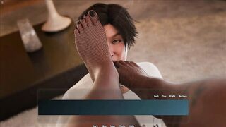 Leo Sucking His Tgirl Stepmom Foot In Living Room