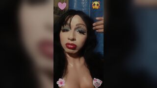 Transvestite on Camera Then Shows Their Ass.