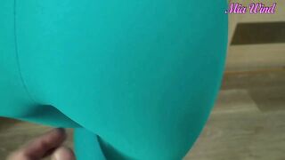 After yoga, hawt neighbour craves to suck penis and get cum on her face