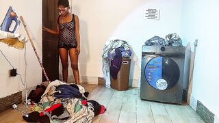 Ironing n twerking 4 your spouse whilst you out shopping