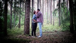 Doggy style bang in the forest