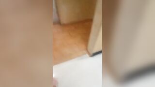 restroom break for some pussy licking