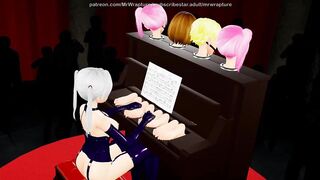 Tickle the Ivories (Yuri Bondage Sex / Foot Fetish) - 3D MMD