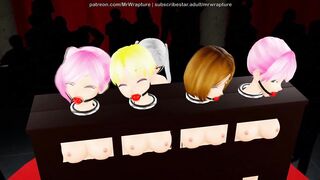 Tickle the Ivories (Yuri Bondage Sex / Foot Fetish) - 3D MMD