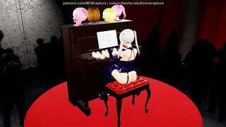 Tickle the Ivories (Yuri Bondage Sex / Foot Fetish) - 3D MMD