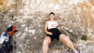 Risky Public sex after climbing