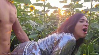 Caught Red-Handed: Step daddy and Me Going at It Hard in the Sunflower Field-Salute to Spouse ??