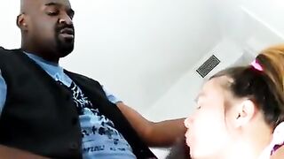 Youthful White Wife Sucks and Screw Aged Ebony Bull