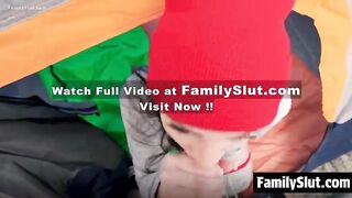 Stepdad Takes His Stepdaughter on a Camping Journey to Reconnect and That babe Screws His Brains Out