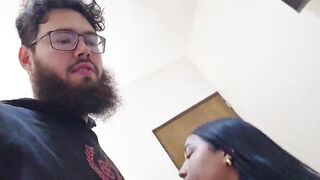 I'm heading to the hotel with my hawt brunette hair girlfriend; I'm plan to make her eat my giant wang, ha-ha-ha.