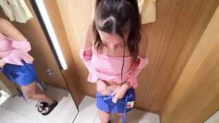 Fitting Room Cheating: Married Wife Sucks Stranger & Gets Drilled in the Mall
