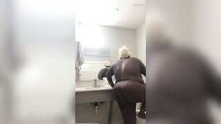 Widening My Twat Pissing in Hotel Washroom Floor