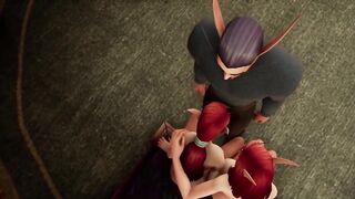 A night with an stepmother & stepdaughter : Warcraft parody