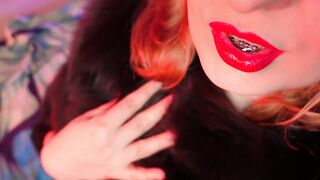 Red lipstick fetish and furry