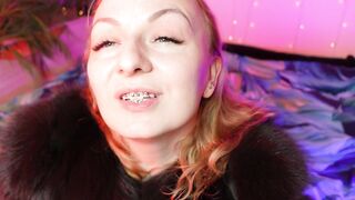 Red lipstick fetish and furry