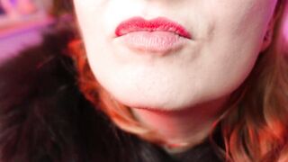Red lipstick fetish and furry
