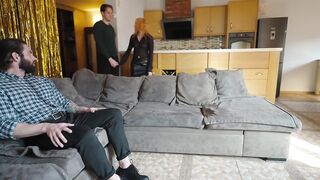 Cuckold Spouse Watching as Wife Takes a Breeding Creampie