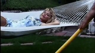 mother I'd like to fuck is on her knees swallowing a large dick in advance of getting banged