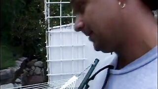 mother I'd like to fuck is on her knees swallowing a large dick in advance of getting banged