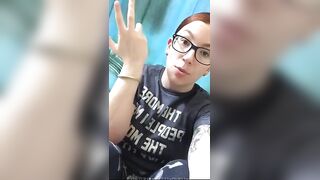 Standing Sloppy Pulsing Masturbation