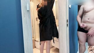 My stepson spies on me during the time that I'm taking a shower and jerks off to me