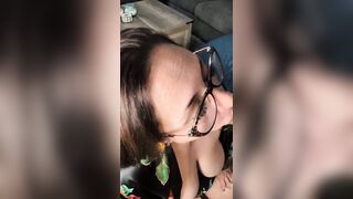 Brunette hair mother I'd like to fuck Implores For Large Weenie Deepthroat Joy