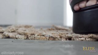 ASMR crush with heels crushing food