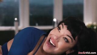 Stepmom Little Puck helps her stepson with his raunchy thoughts of her.The large titties mother i'd like to fuck is tit banging him.Man licks her booty during the time that fingering her twat.