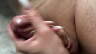 The roommate tries very hard to give a massage with an ending