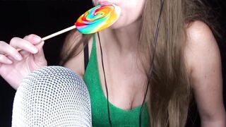 Rose licking sucking sugar-plum ASMR sounds throat fetish
