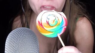 Rose licking sucking sugar-plum ASMR sounds throat fetish