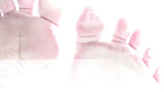 Feet on glass table pov footfetish footworship