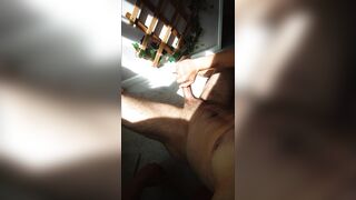 What an edge fest! - almost cum a dozen times - the Sun shining on my thick oiled knob