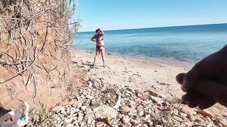 I saw Marta on the beach and jerked off, and that babe sucked me off